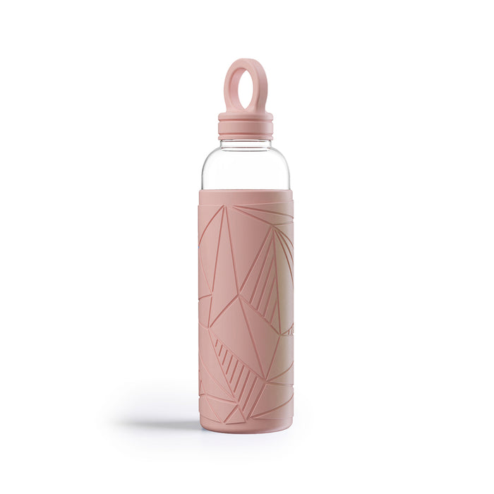 Libbey Waterfles - Glazen drinkfles - 0,55 L- French Rose