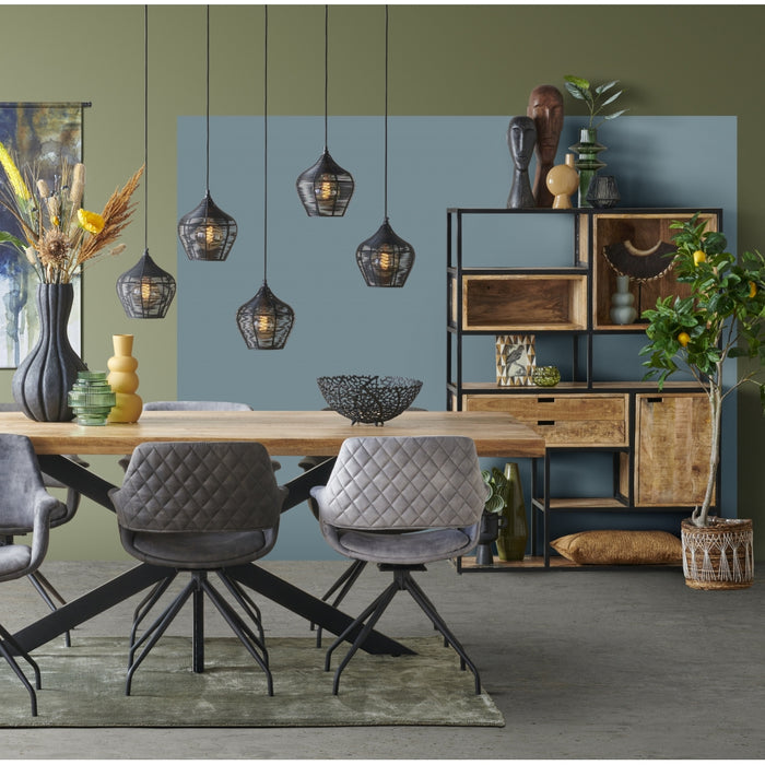 Light & Living - Schaal GALAXA - Ø46x18cm - Zwart