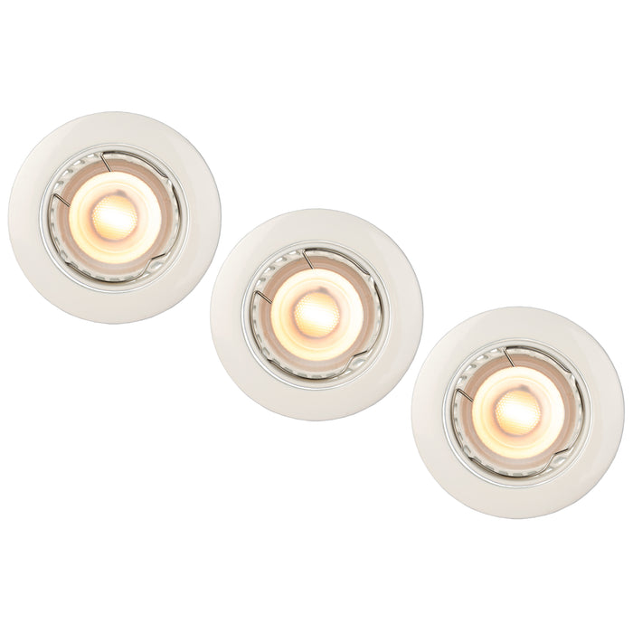 FOCUS Inbouwspot Ø 8,1 cm Dimb. 3x5W Wit Set 3