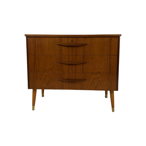 Reliving Scandinavisch Vintage Teakhouten Ladekast Lyseki  Commode