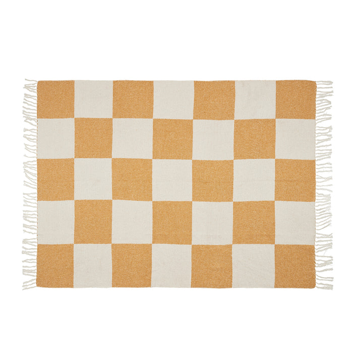 by fonQ Check Plaid 130 x 200 cm - Geel