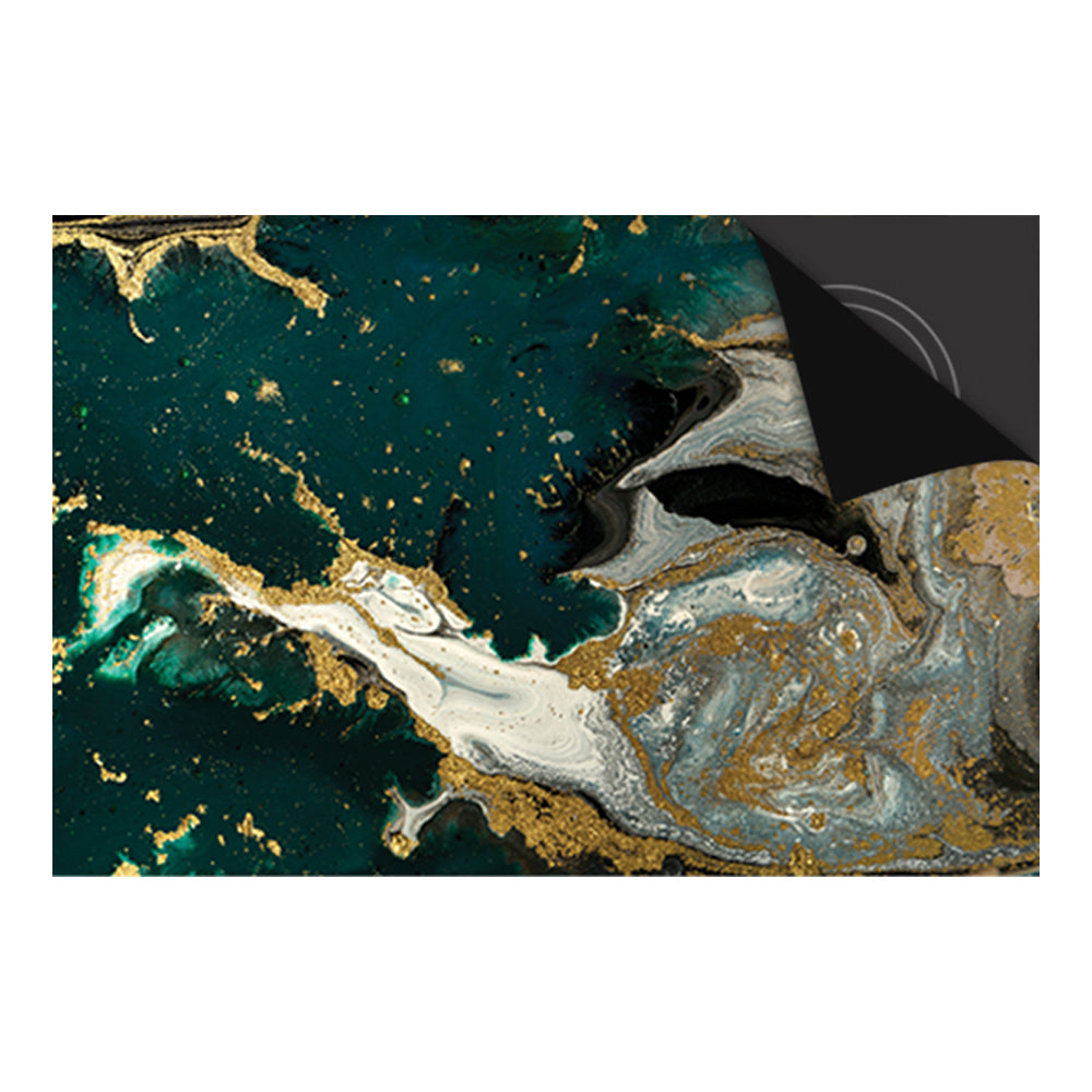 Inductie Beschermer - Exclusief - Marmer Smaragd Print - 78x52cm