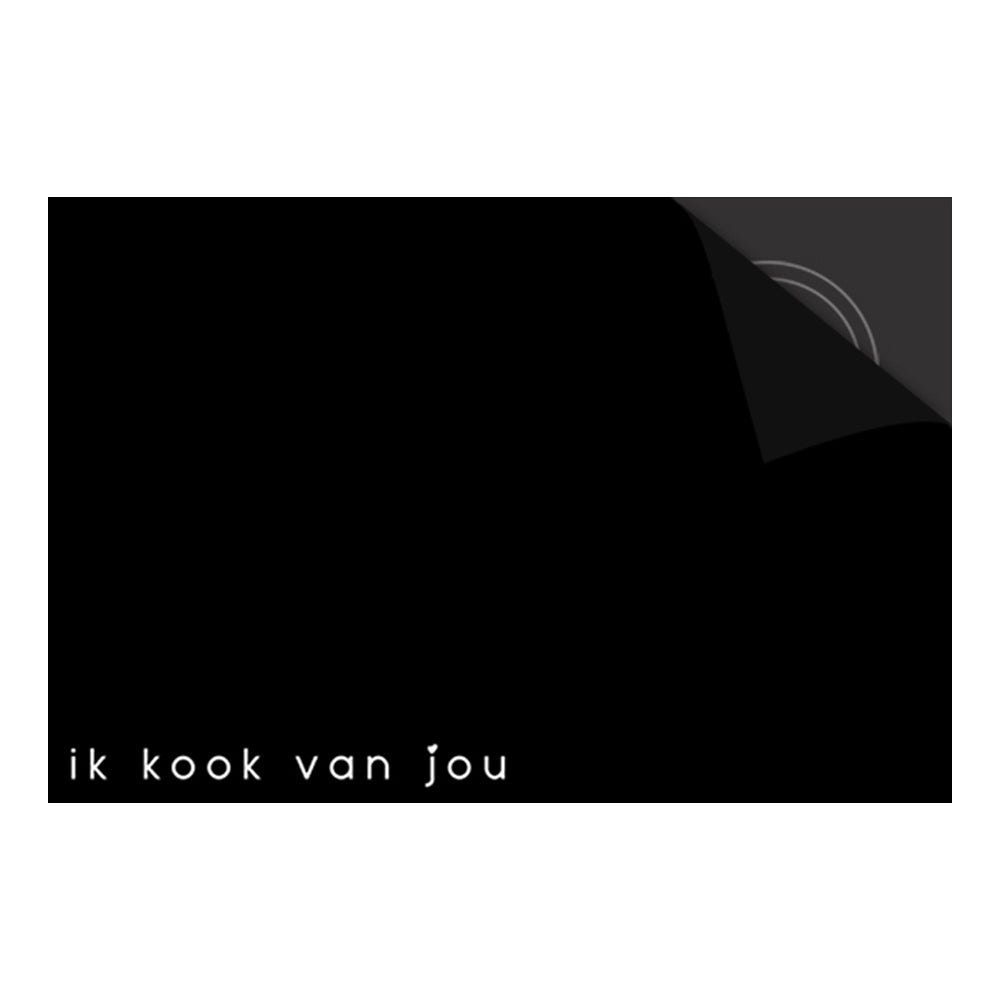 Inductie Beschermer - Exclusief - Quote ‘Ik Kook’ Print - 76x51,5cm