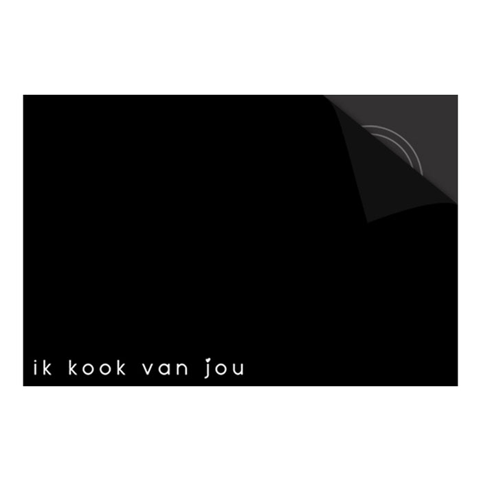 Inductie Beschermer - Exclusief - Quote ‘Ik Kook’ Print - 76x51,5cm