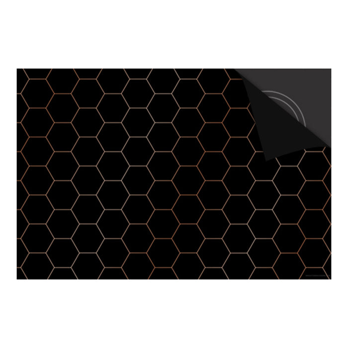 Inductie Beschermer - Exclusief - Hexagon Koper Print - 60x52cm