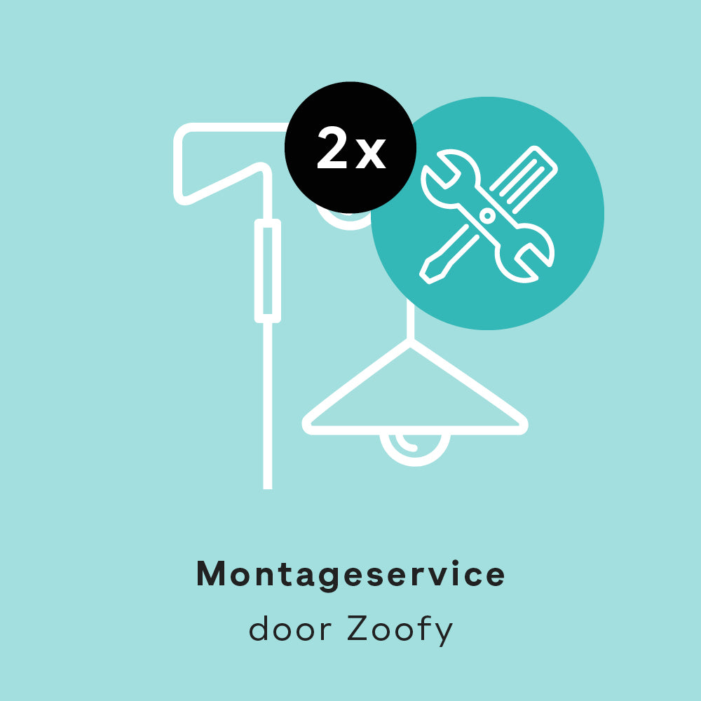 2 x Montage lamp - Door Zoofy in samenwerking met fonQ