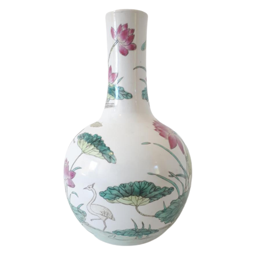 Reliving Oosterse Vaas Met Lotus Bloem Libelle Etc