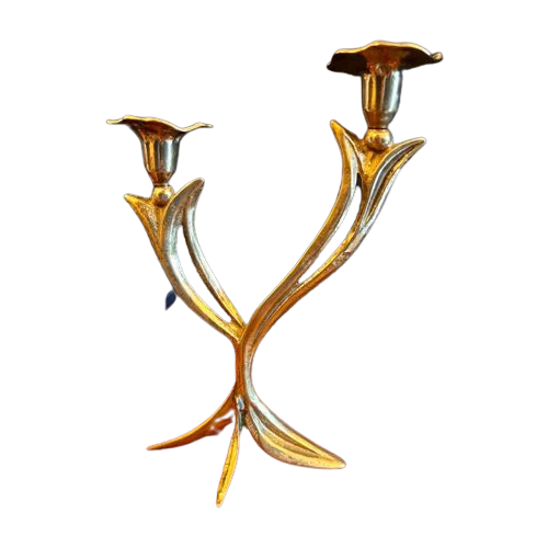 Reliving Kandelaar - Art Nouveau - Messing