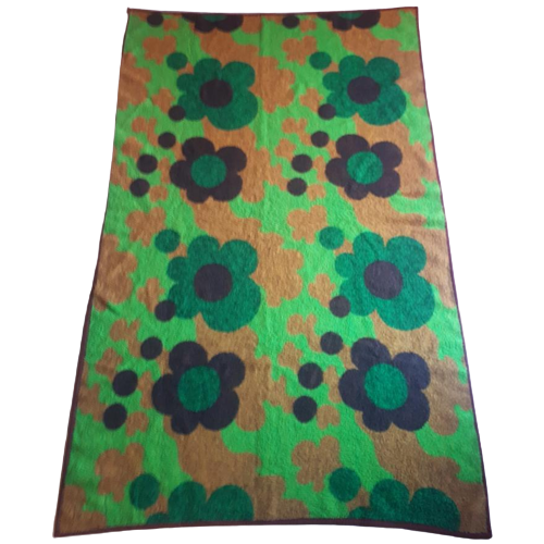 Reliving *70'S Vintage Deken Dralon Deken Retro Deken Funky