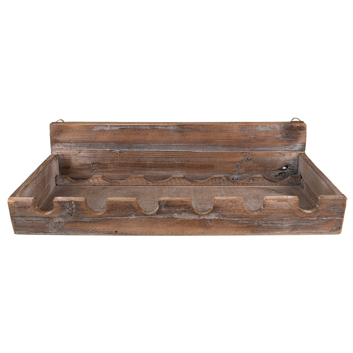 Clayre & Eef Wijnrek  57x28x14 cm Bruin Hout Flessenrek