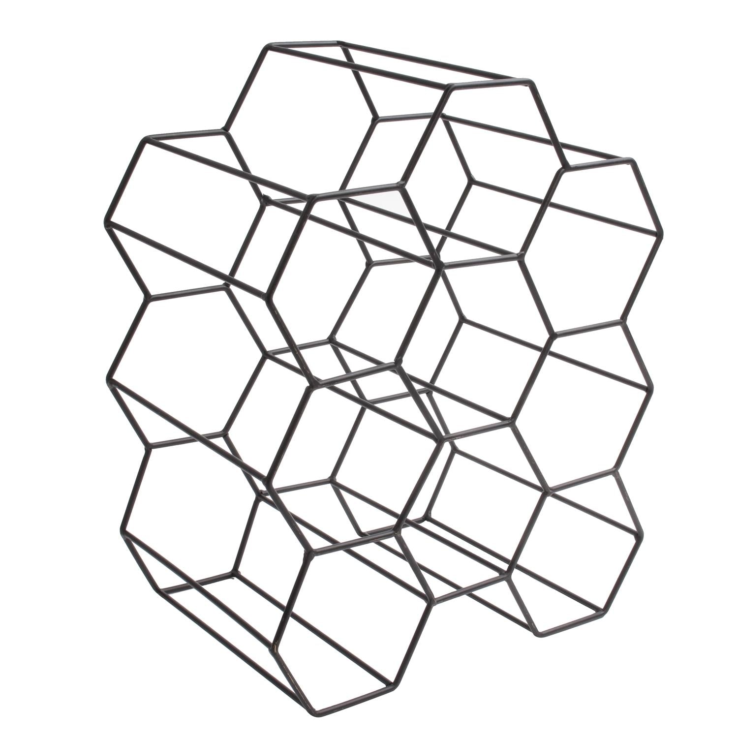 Wijnrek Hornet voor 9 flessen - Zwart