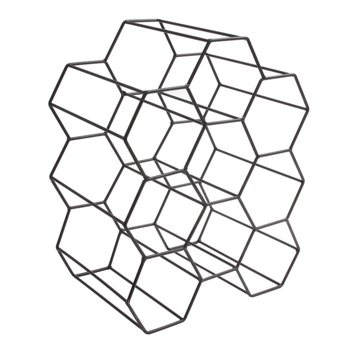 Wijnrek Hornet voor 9 flessen - Zwart