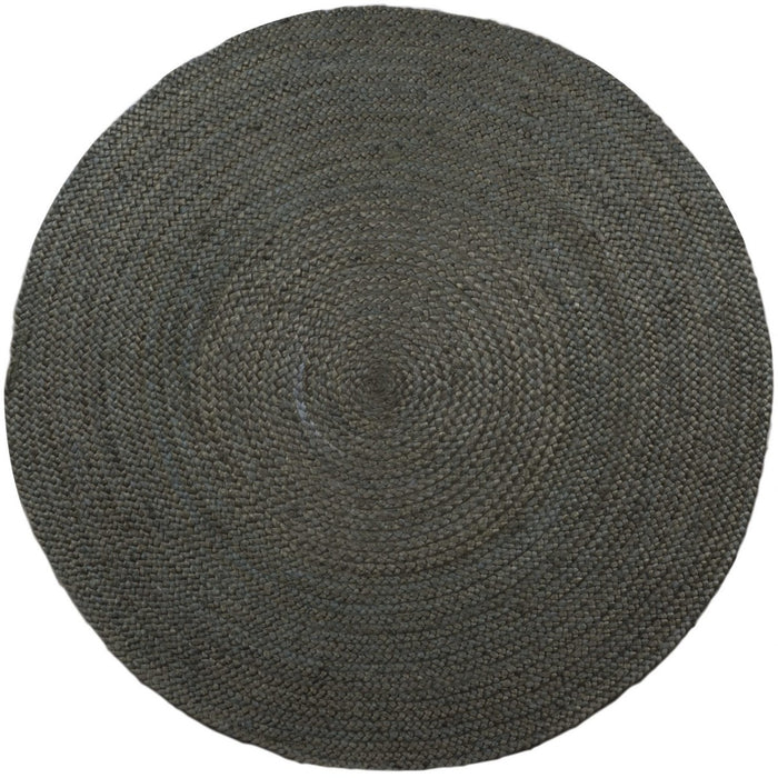 Interieur05 Rond vloerkleed Jute Groen - 150 cm (M)