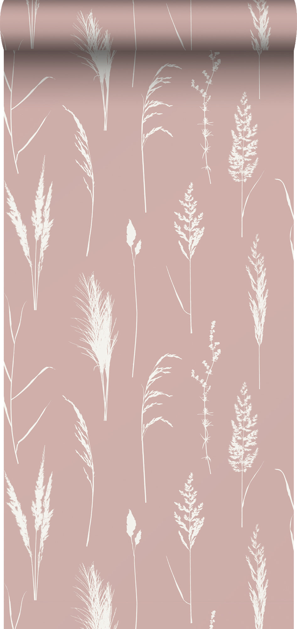 ESTAhome behang pampasgras pluimen oudroze - 50 x 900 cm - 139386