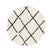 Boho&me Rond hoogpolig vloerkleed ruiten Habitat - wit|zwart - 120 cm