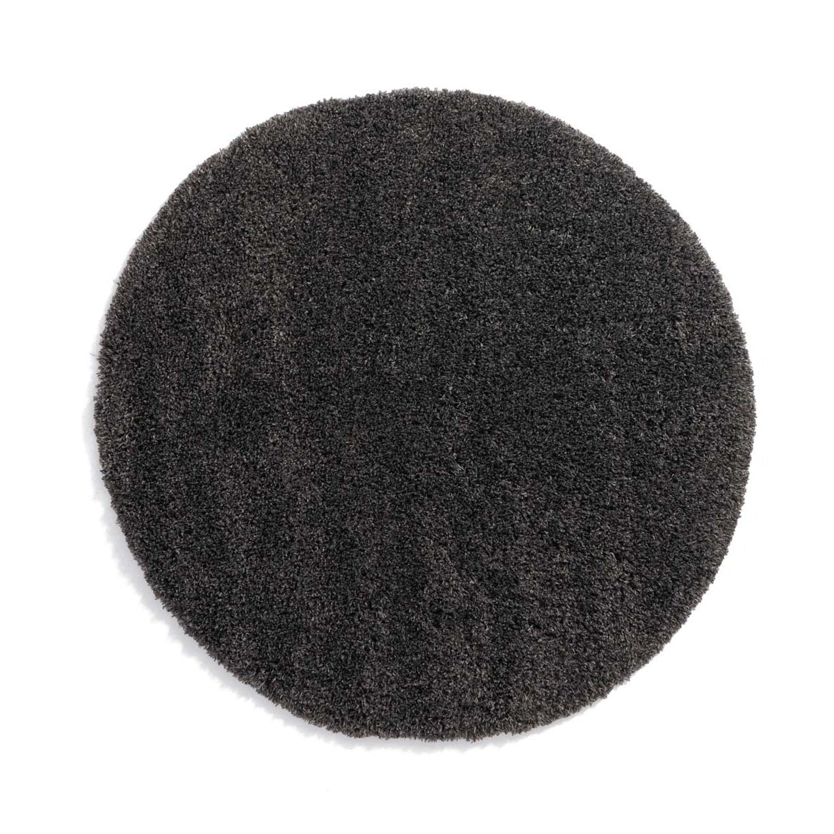 Tapeso Rond hoogpolig vloerkleed - Cozy Shaggy - donkergrijs - 120 cm