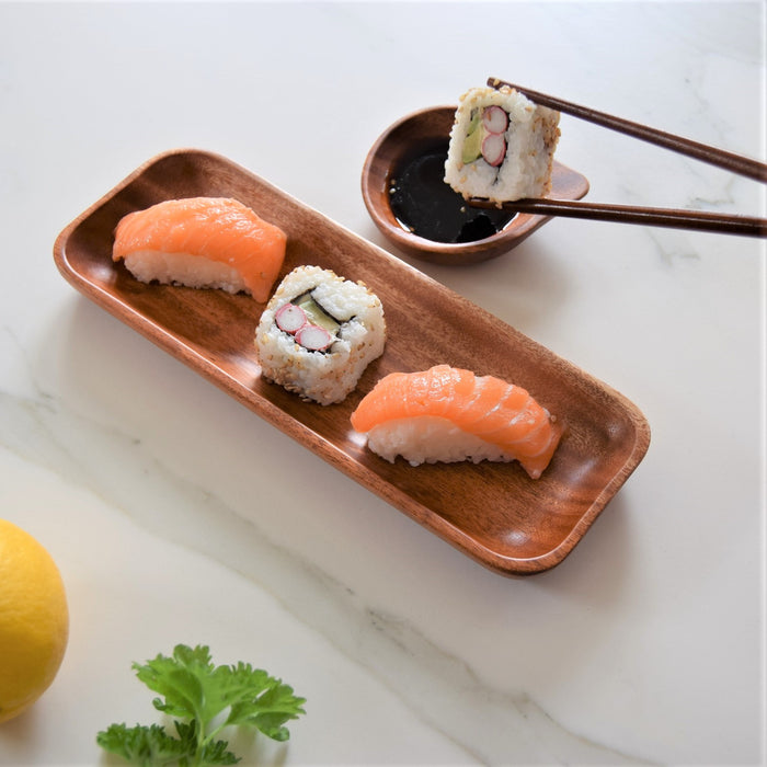 Khaya houten sauskommetje - set van 4