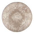 Interieur05 Rond Vintage Vloerkleed Keshan taupe|Bruin - 160  cm