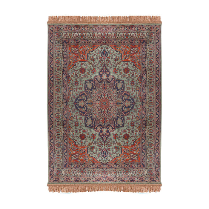 Tier - Vintage Vloerkleed Manami Groen met franjes