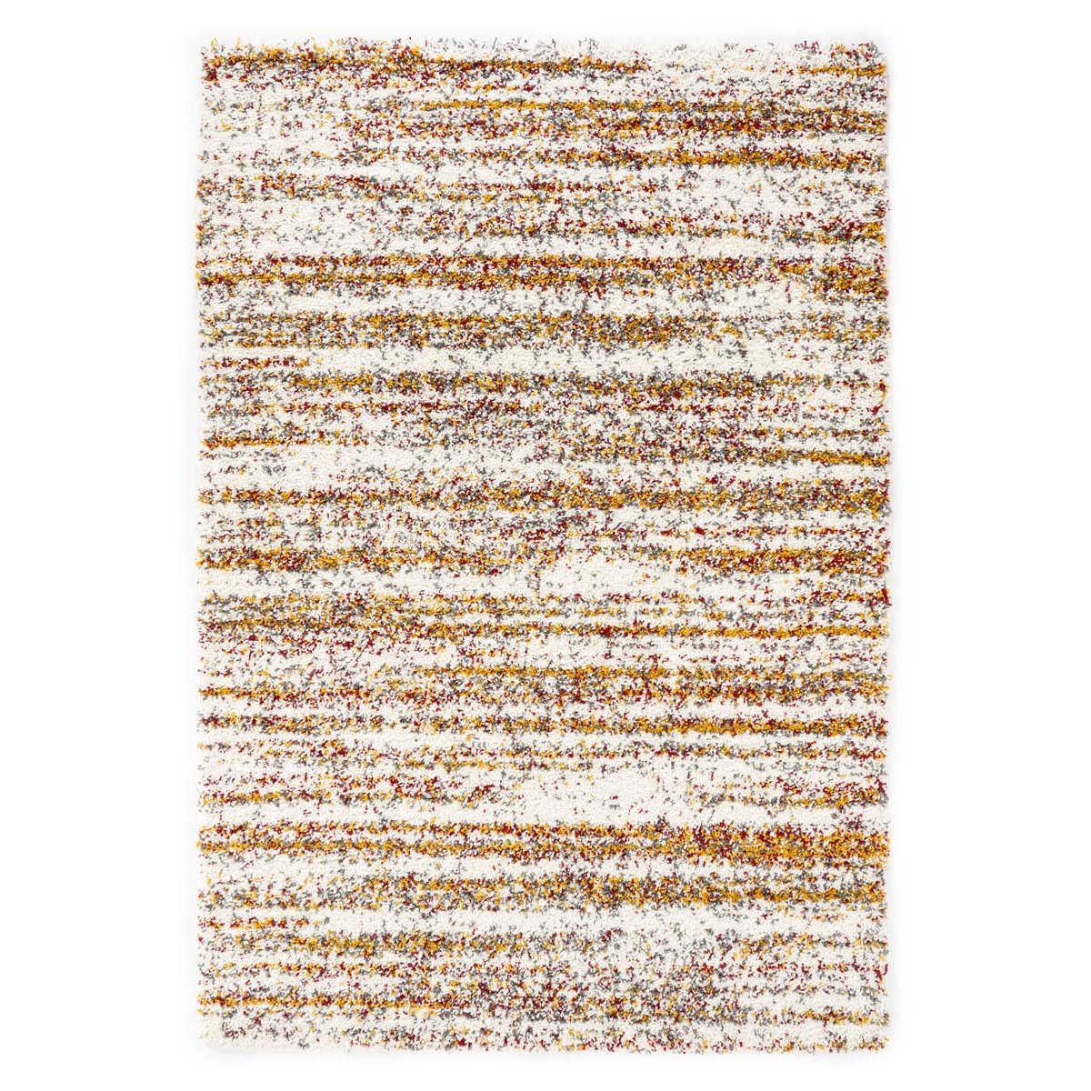 Boho&me Hoogpolig vloerkleed strepen Artisan - wit|multi - 140x200 cm