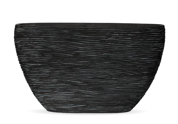 Capi nature Pot ovaal hoog rib zwart