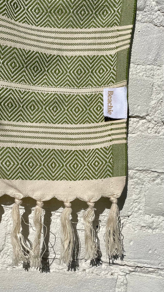 Beachie Blanes Moss groen|ivoor