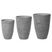 Beliani CAMIA Set van 3 bloempotten Grijs