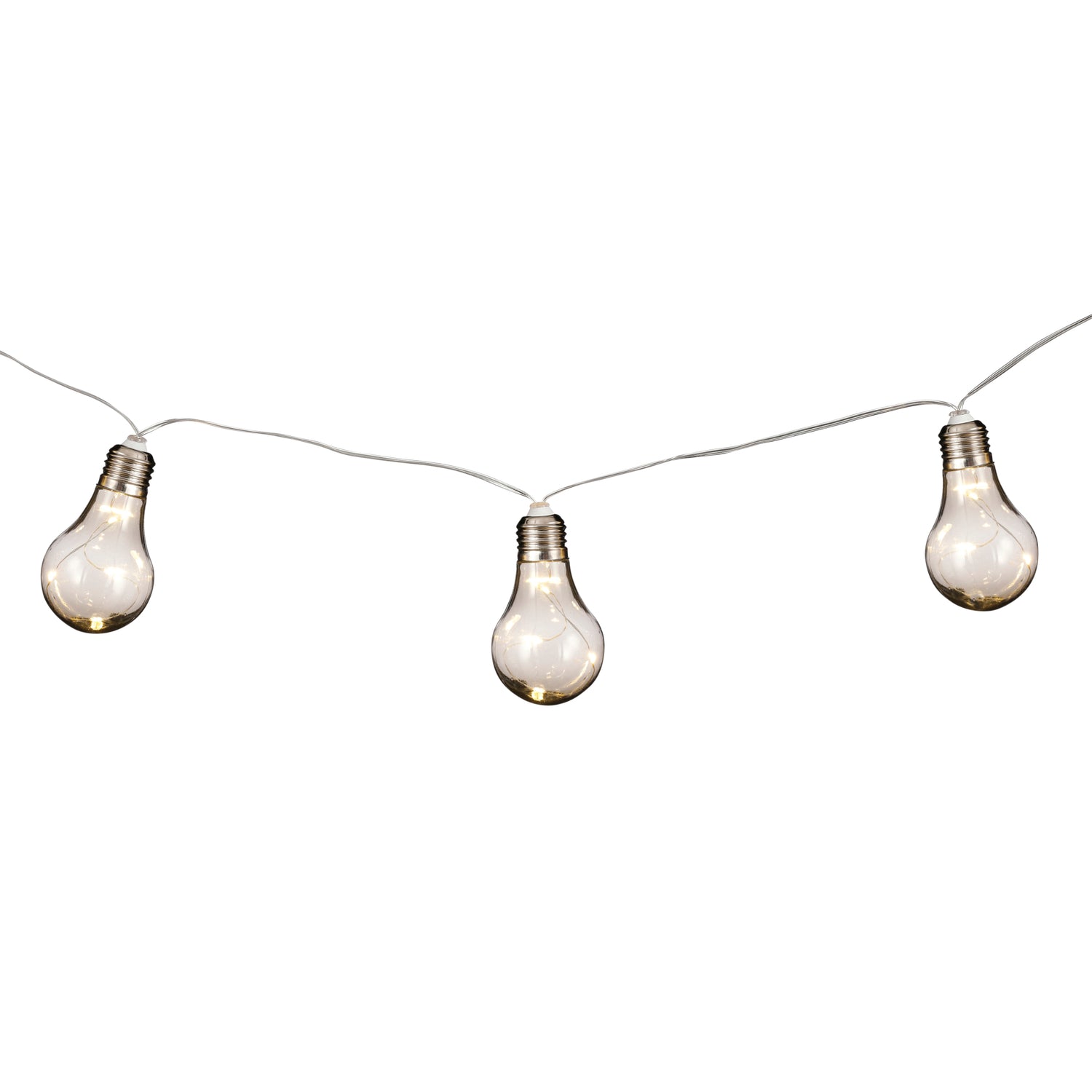 Luca Lighting Feestverlichting Solar LED - L180 cm - Grijs