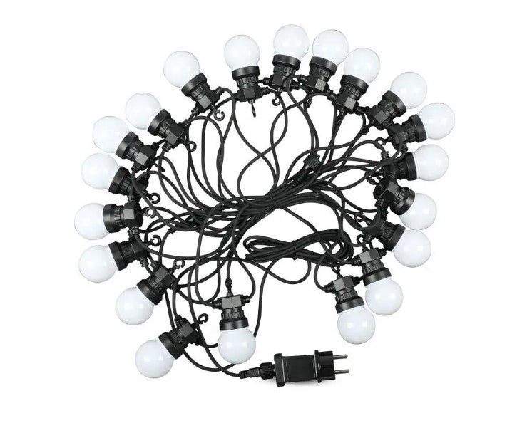 V-tac VT-71020 Lichtsnoer - Waterdicht - 20 LED Lampen - 3000K - 10M