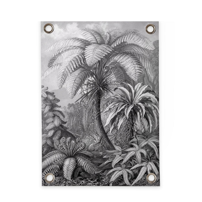 Villa Madelief Tuinposter Jungle zwart wit (70x100cm)