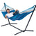 Tropilex® Hangmat met Standaard Eénpersoons Easy & Relax Blue Blauw