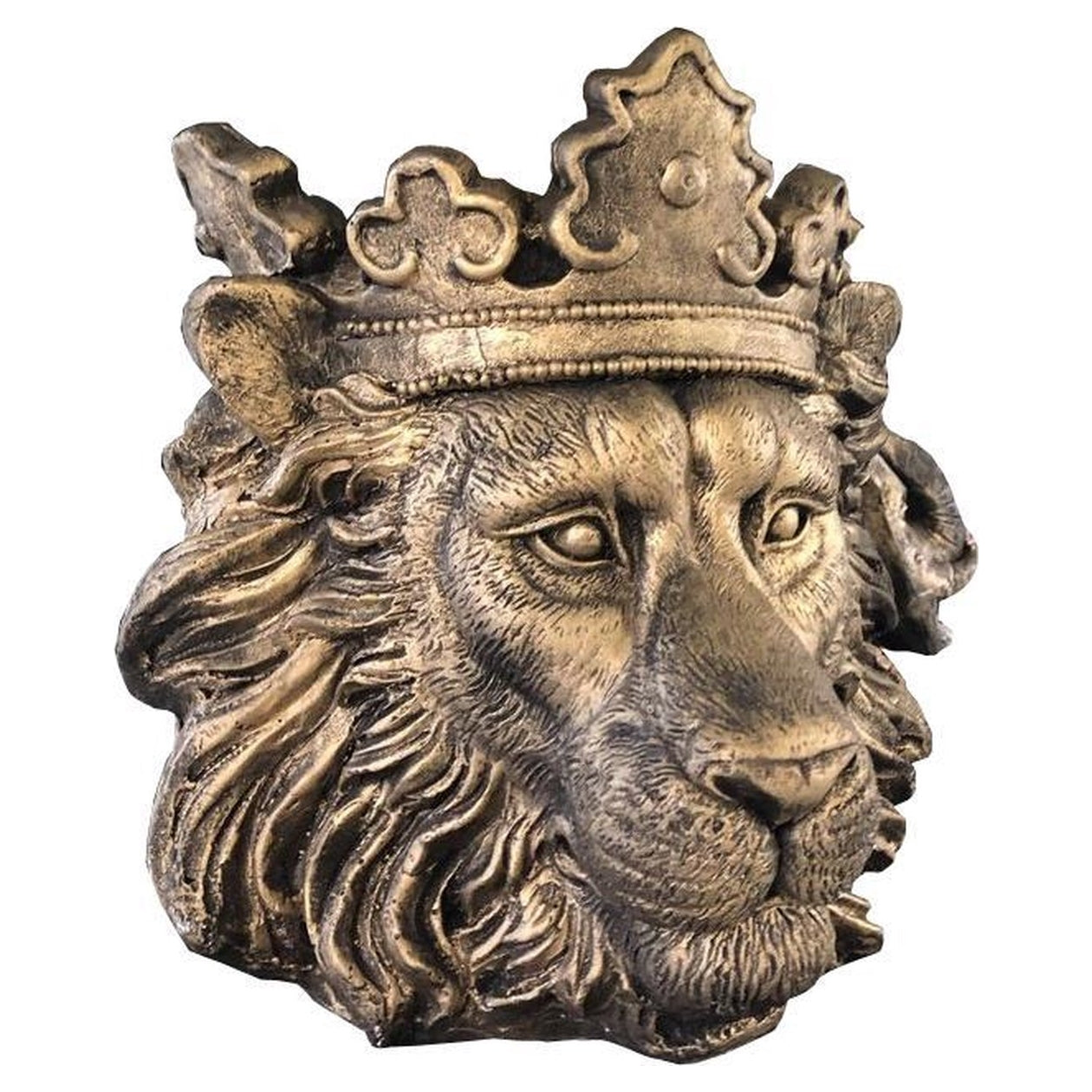 Vaas Plantenpot Bloempot Leeuw Brons Goud Plantenbak 43 cm