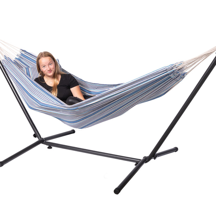 123Hammock Hangmat Eénpersoons Rustic Single Blauw