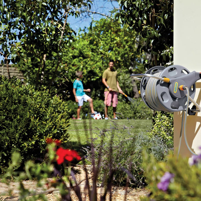 Hozelock Slanghaspel 60 m met 50 m slang vrijstaand|wandmontage