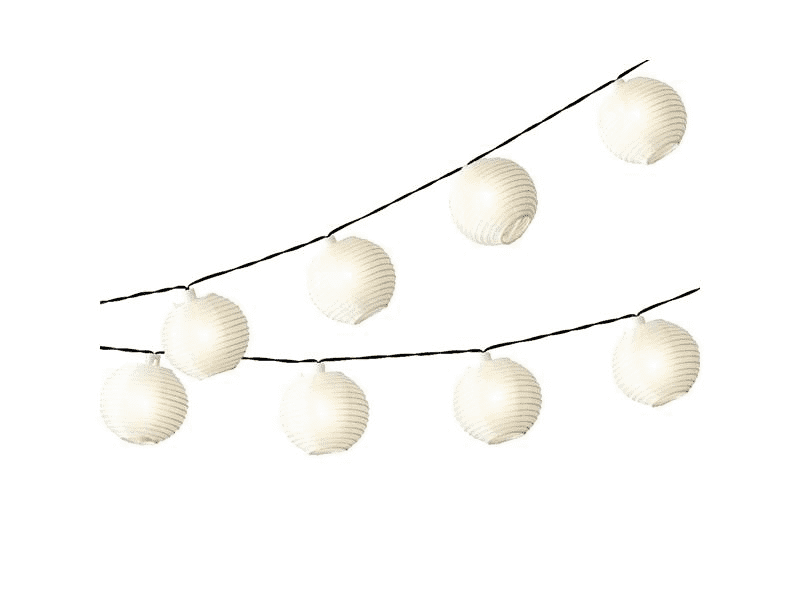 Decoris Led lampion streng 3.5cm-8l koelwit