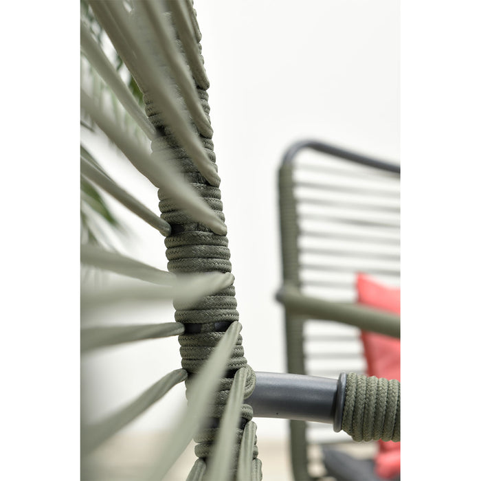 Mason loungeset vijfdelig grijs - mosgroen