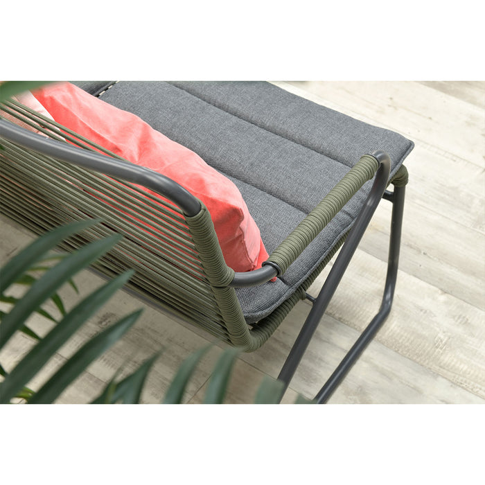 Mason loungeset vijfdelig grijs - mosgroen