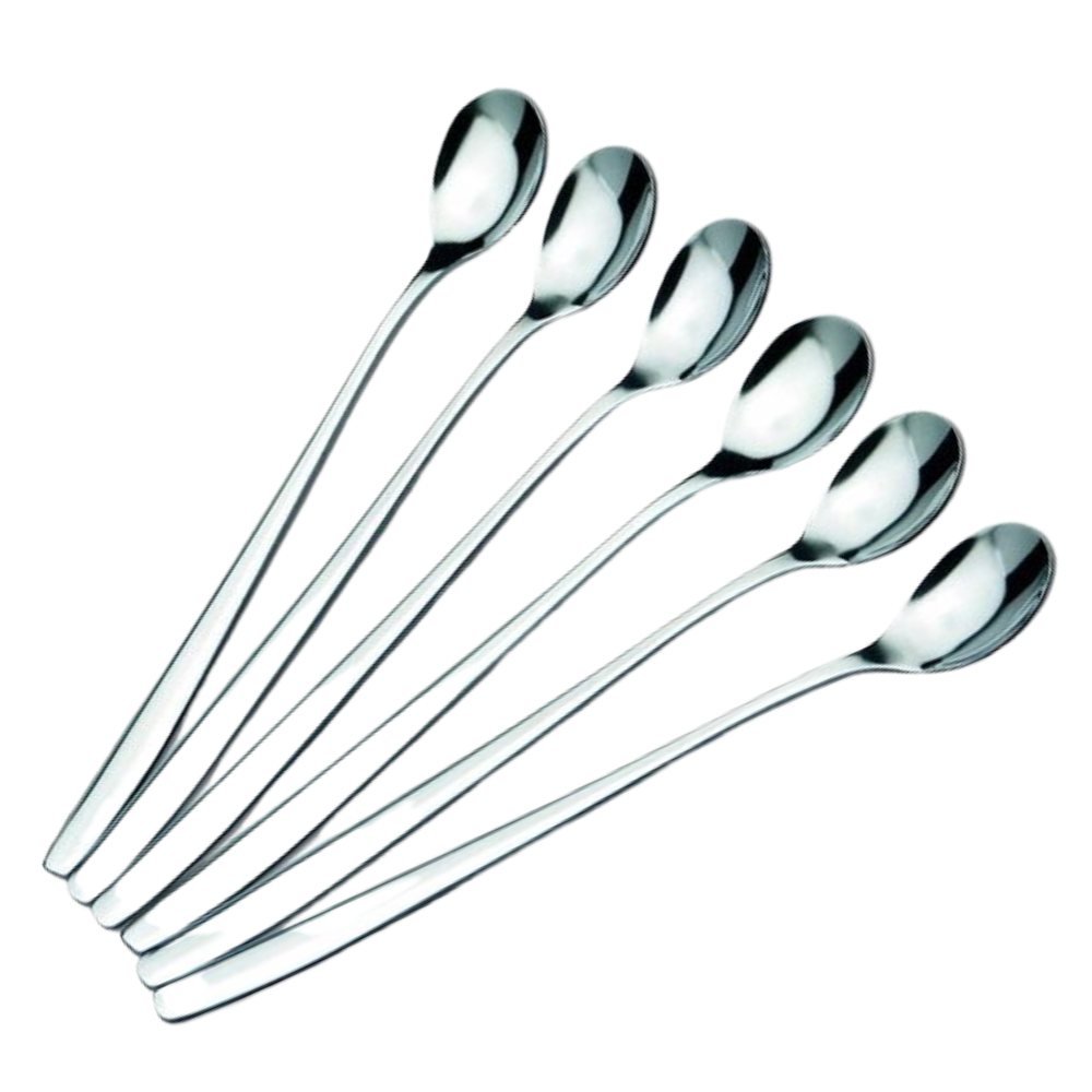 Orange85 Lange Lepels 6 stuks 19 cm RVS Lepel Roerlepel