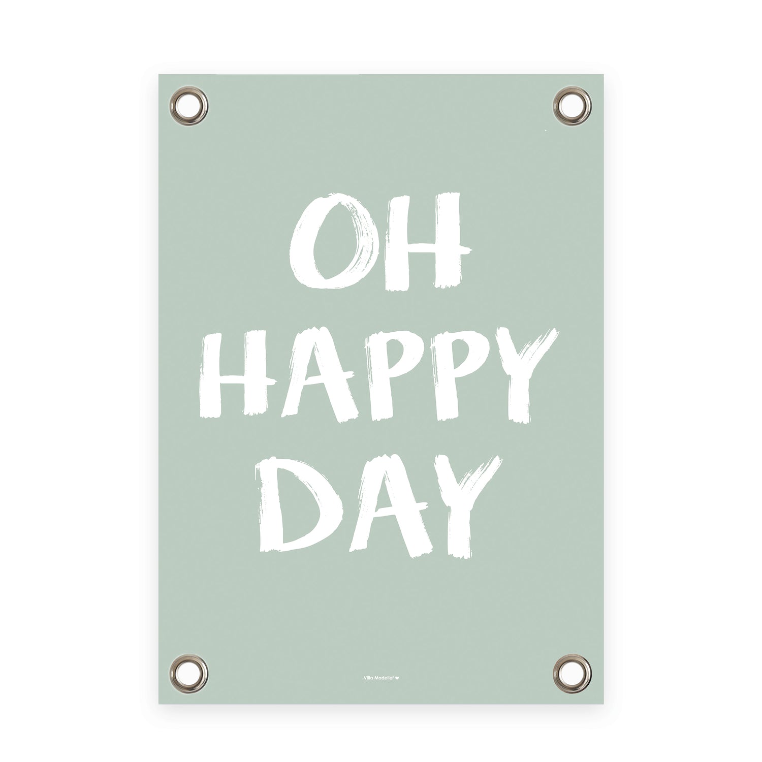 Tuin poster groen wit happy day (50x70cm)