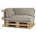 2L Home & Garden Palletkussenset Metro Lounge Beige - 3 delige set