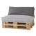 2L Home & Garden Rugkussen Metro Lounge Grijs - 120 x 40cm