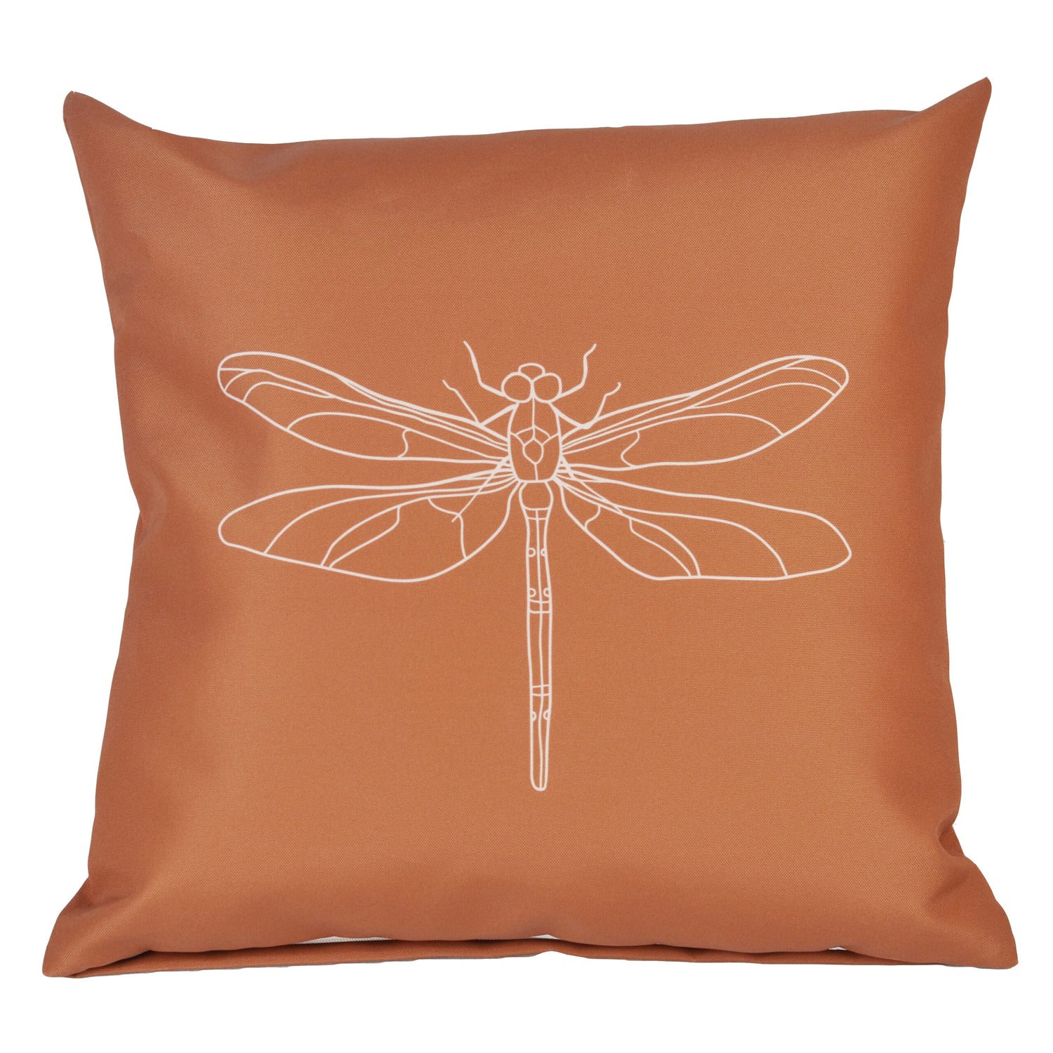 Villa Madelief roestbruin buitenkussen libelle (40x40cm)