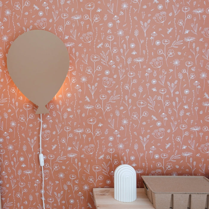 Houten wandlamp kinderkamer | Ballon - spiced honey