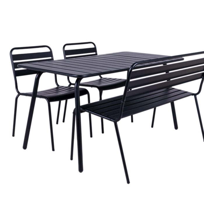 Metalen tuinset Max zwart 150 cm