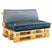 2L Home & Garden Palletkussen Velvet Donkerblauw - 120 x 80cm