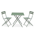 sweeek - Vierkante bistroset 2 stoelen