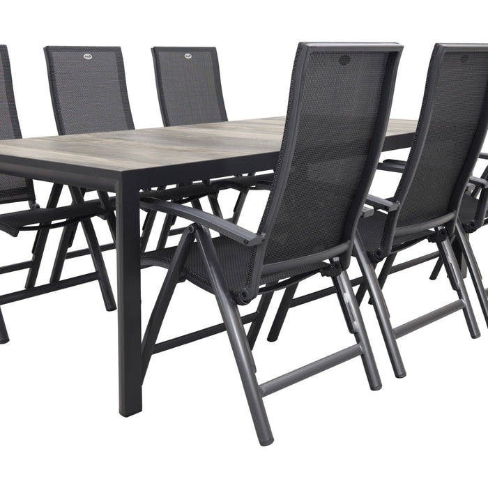 Hartman Valentino|Kings tuinset antraciet - 220x100 cm.