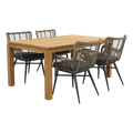 VDG Jasmine natural|Rome brown 170 cm. tuinset - 5-delig