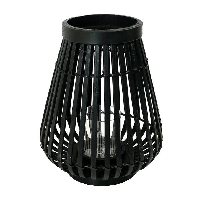 Collection Bamboe windlicht 26 zwart