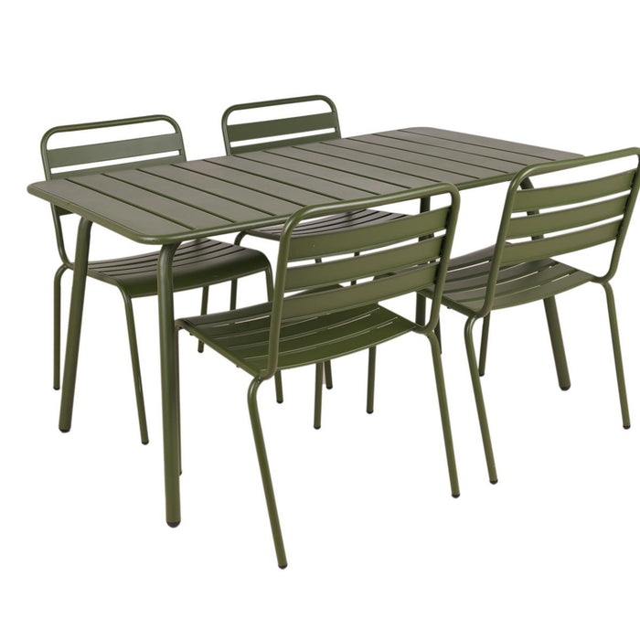 Metalen tuinset Max olijfgroen 150 cm